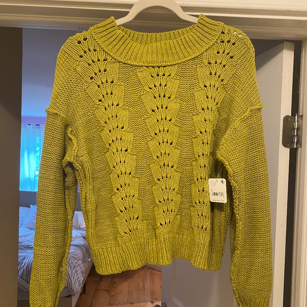 Free People Crop Sweater- Brand New!
